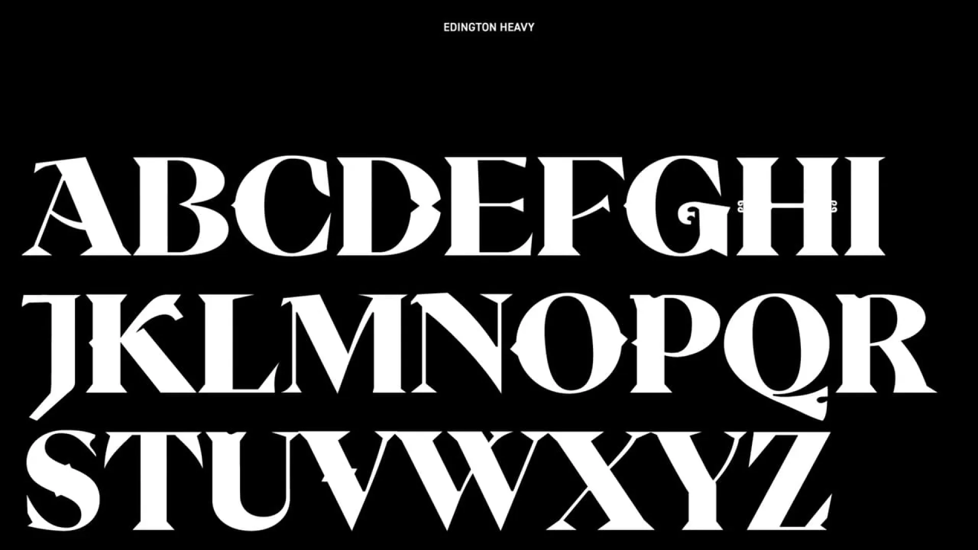 The alphabet in white using a designed font for 878 AD