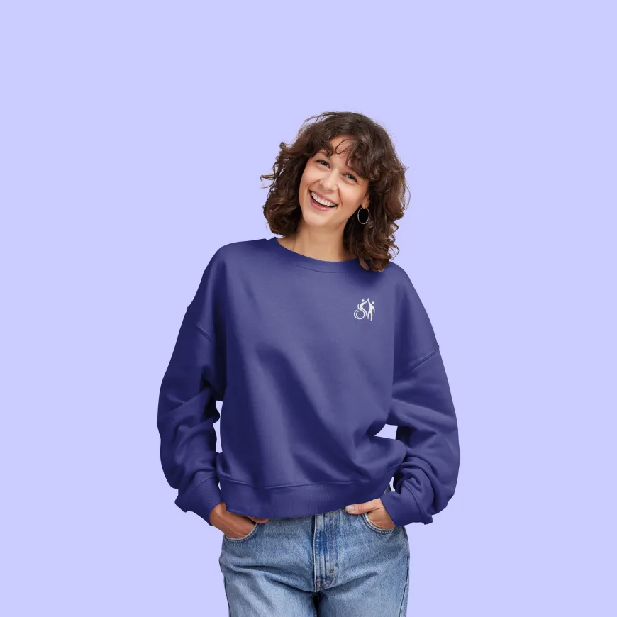 Person wearing a purple jumper with Active LD icon