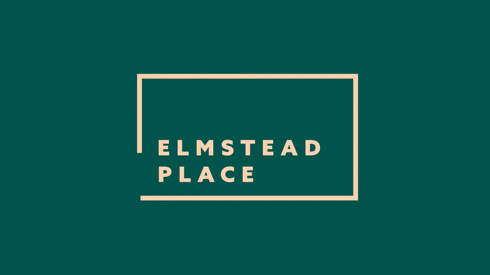 Elmstead place logo on dark green background