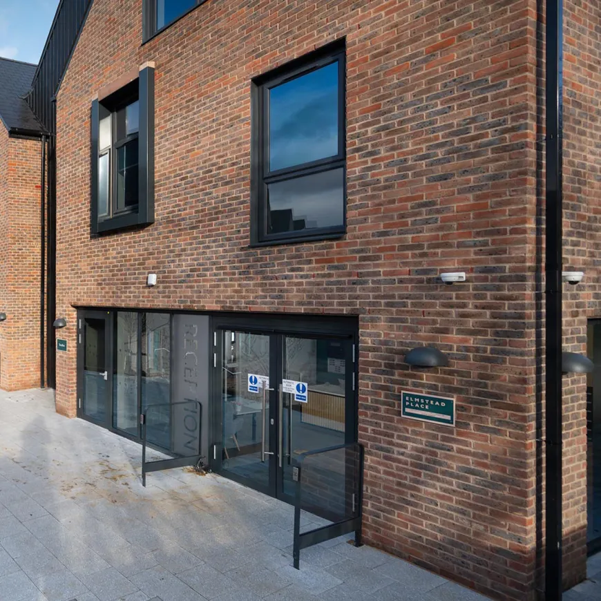 Elmstead place building reception front door