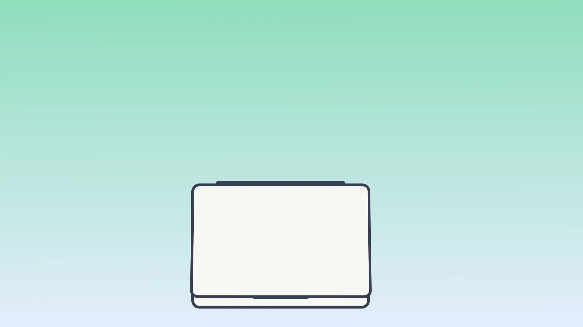 Plain gradient background with laptop outline