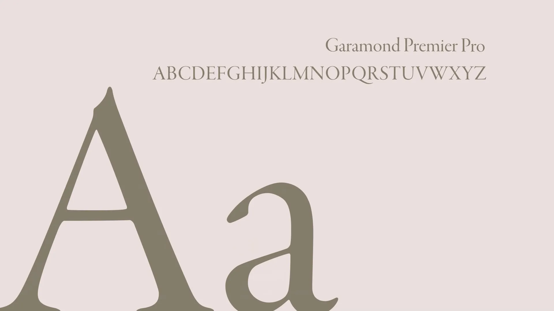 A light background displaying fonts in gold