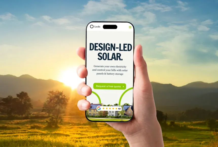 a digital render of a hand holding a mobile phone