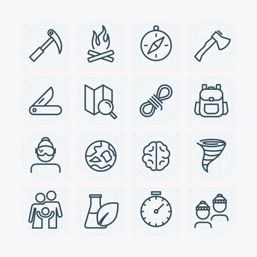 Mount cleverest icons laid out in grids