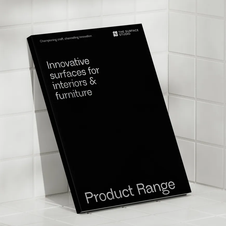 Booklet cover for wood product range