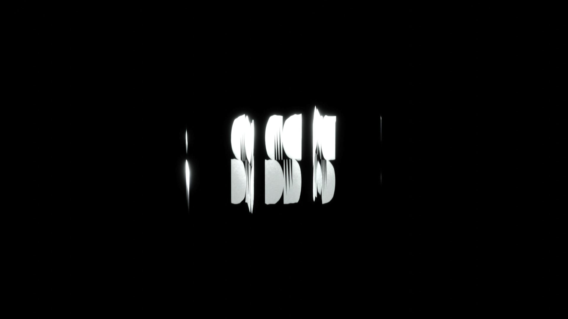 Abstract white light pattern on a black background