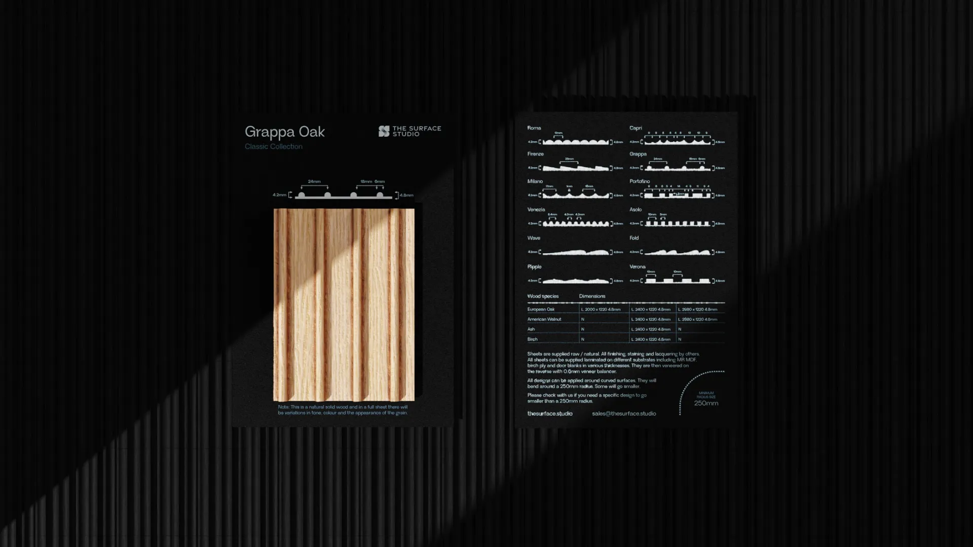 Single product flat lay of wood panel