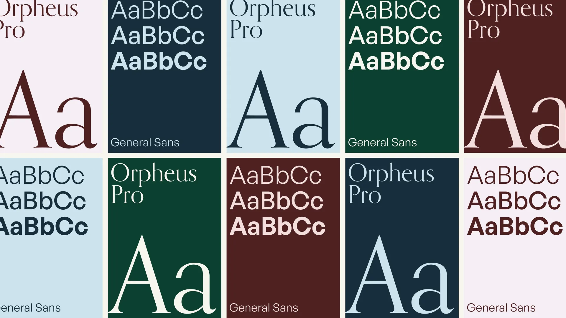 Typography posters for the fonts used.