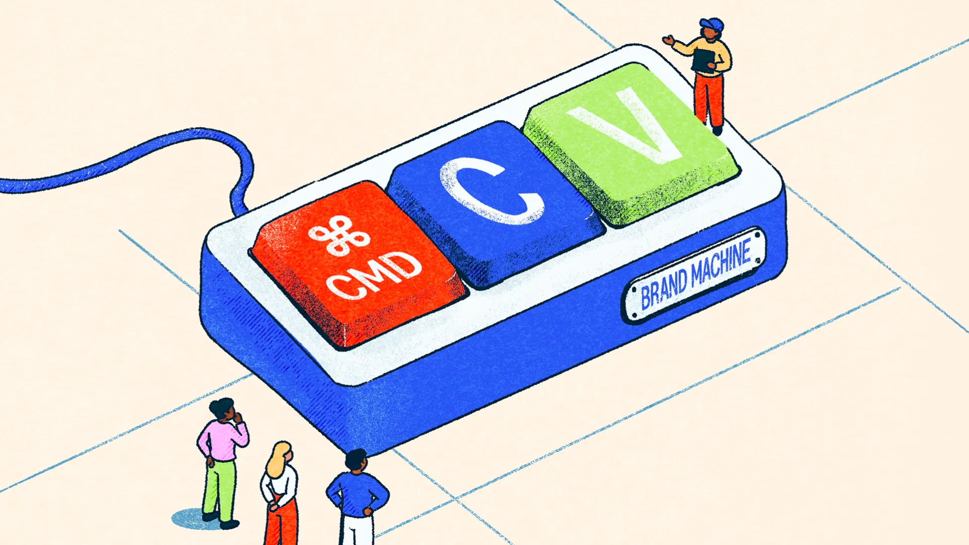 an illustration showing the keys for copy and paste